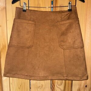 Maurices Brown A-Line Skirt with Front Pockets